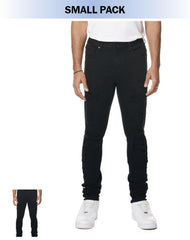 SMOKE RISE RIP & REPAIRED COLOR JEANS black JP23532