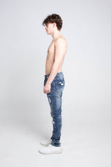 JEANS ARMOR SKINNY ROTOS A406 AZUL OSCURO