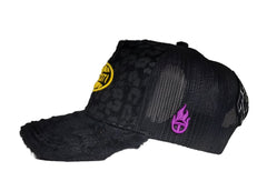 Sombrero de piel TENACITI NEGRO/AMARILLO