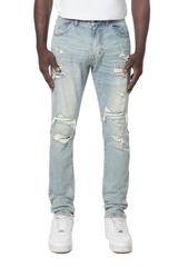 JEANS DE COLOR ROJO Y REPARADO SMOKE RISE JP23532 AZUL NATICK