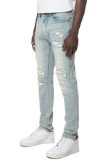 JEANS DE COLOR ROJO Y REPARADO SMOKE RISE JP23532 AZUL NATICK