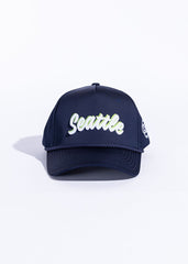 REFERENCIA SOMBRERO DE RECUERDO DE SEATTLE REF624 SATÉN AZUL MARINO