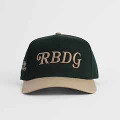 Gorra snapback Outrank RBDG con bordado 3D abullonado QSH261 verde oscuro/caqui