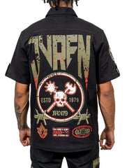 Camisa con botones JUREN Honor & Glory NEGRO/VERDE