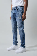 Pantalones vaqueros para hombre KROME KR-3013 AZUL TEÑIDO