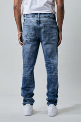 Pantalones vaqueros para hombre KROME KR-3013 AZUL TEÑIDO