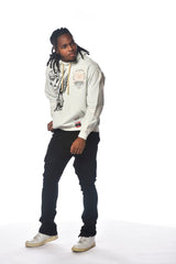 GUNZINII ZINII ANGEL HOODIE GZ512 GRIS PÁLIDO