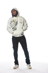 GUNZINII ZINII ANGEL HOODIE GZ512 GRIS PÁLIDO