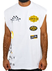 JUREN Camiseta sin mangas solo por invitación BLANCA