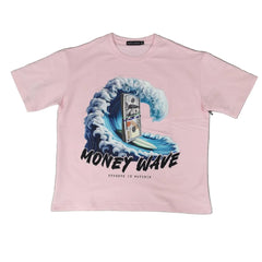 SIW T-SHIRT CROP MONEY WAVE (SIWCT9005) PINK