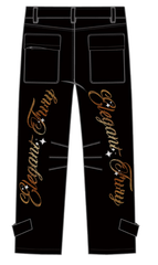 ROKU ELEGANT FURY TWILL CARGO PANTS RK4481615 BLACK