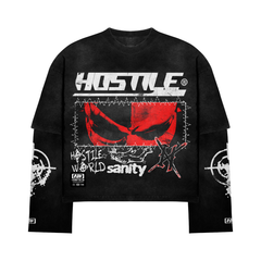 XHostile-Alien XH-003(double sleeve) Acid wash