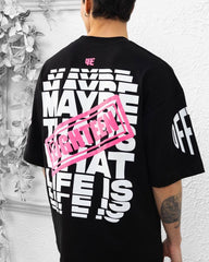 CAMISETA PLUS EIGHTEEN MAYBE OVZ, (18PL3) NEGRA