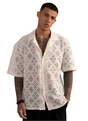 PLUS EIGHTEEN CAMISA BORDADA, (P185) CREMA BORDADA DE DIAMANTES