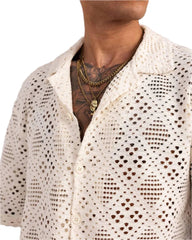 PLUS EIGHTEEN CAMISA BORDADA, (P185) CREMA BORDADA DE DIAMANTES