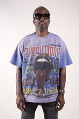 PAPER MONEY FORTUNE Rhinestone S/S BH3017-1 Short Sleeve Blue