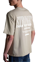 YEP STRONGER THAN YESTERDAY OVZ TEE, (YP87) BEIGE