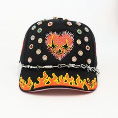 TOXICITY LOVE HARD TRUCKER TD001-900-LOVEHARD BLACK Trucker Hat