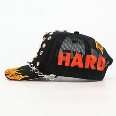 TOXICITY LOVE HARD TRUCKER TD001-900-LOVEHARD BLACK Trucker Hat