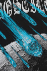 XHOSTILE Extinchion Blue XH-00028 TEE acid BLACK