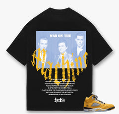 HUSTLER COUNTRY CLUB WAR On The Machine TEE BLACK