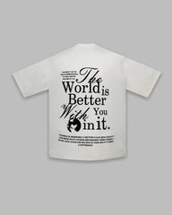 INFIGHTER THE WORLD T-SHIRT,(IF77) WHITE
