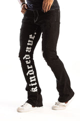 KD RHINESTONE DEMIN JEANS BLACK KD2211