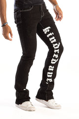 KD RHINESTONE DEMIN JEANS BLACK KD2211