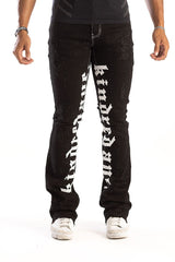 KD RHINESTONE DEMIN JEANS BLACK KD2211