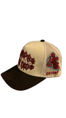 REYESF HAT SIEMPRE CON DIOS WHITE/WINE RED  V22