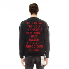 Cult's Crew Neck Fleece Sweater "False Prophets" BLACK