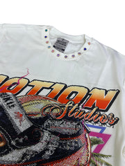 MOTION STUDIOS Helmet Tee WHITE