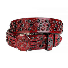 Rhinestone Red Belt and Black & Red Stones