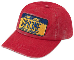 SUPREME License Plate 6-Panel 'Red' SS25H63 HAT