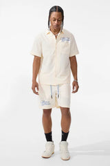 LEGACY EMBROIDERED CAMP SET SHIRT, SHORTS EM CREAM   2061,2061S