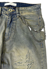 KDNK 3D PRINT JEANS KND4900-BLUE