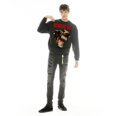 Cult's Crew Neck Fleece Sweater "False Prophets" BLACK