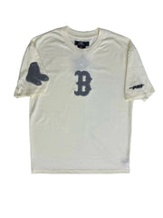 PRO BOSTON RED SOX REVERSE FRENCH TERRY M CJ DROP SHOULDER TEE, EGGSHELL