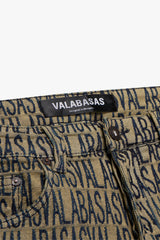 VALABASAS IMPRINT" VAQUEROS ACAMPANADOS CON LAVADO VINTAGE SUCIO LAVADO VINTAGE SUCIO