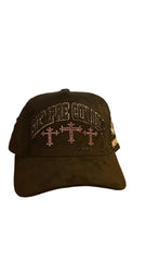 REYESF HAT SIEMPRE CON DIOS WHITE/ PINK  V22