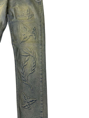 KDNK 3D PRINT JEANS KND4900-BLUE