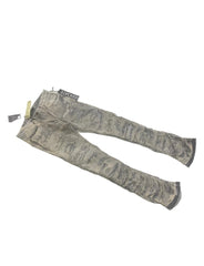 LEGACY - Pantalón plisado con costura lateral deshilachado JTF1157 blanco hueso