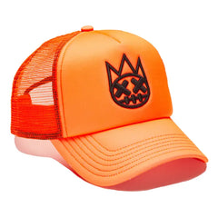 Gorra de camionero con parte trasera de malla y logotipo Shimuchan Clean de Cult en coral