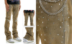 KDNK RHINESTONE JEANS KND4862 ASH BLUE