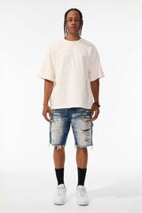 JORDAN CRAIG Retro - Pantalones cortos vaqueros Landman J3213S Azul arena lavado