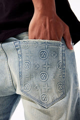 LEGACY APPLIQUE DENIM JS3602 BLUE