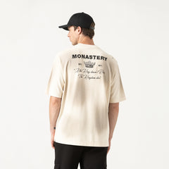 CAMISETA MONASTERY LOAN OVERSIZE PARA HOMBRE GORRA BLANCA GRIS