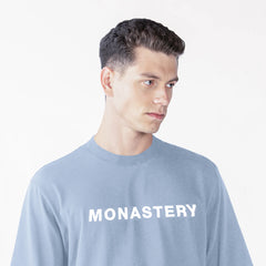 MONASTERY LONGDALE T-SHIRT OVERSIZED MEN FADED DENIM