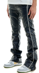 Pantalones de poliuretano acampanados rotos KDNK KNB3329-NAVY