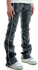 Pantalones de poliuretano acampanados rotos KDNK KNB3329-NAVY